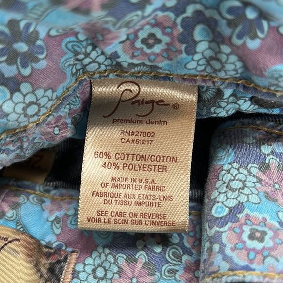 Paige Hidden Hills Dark Wash Boot Cut Premium Denim Jeans Size 26 - Picture 14 of 16